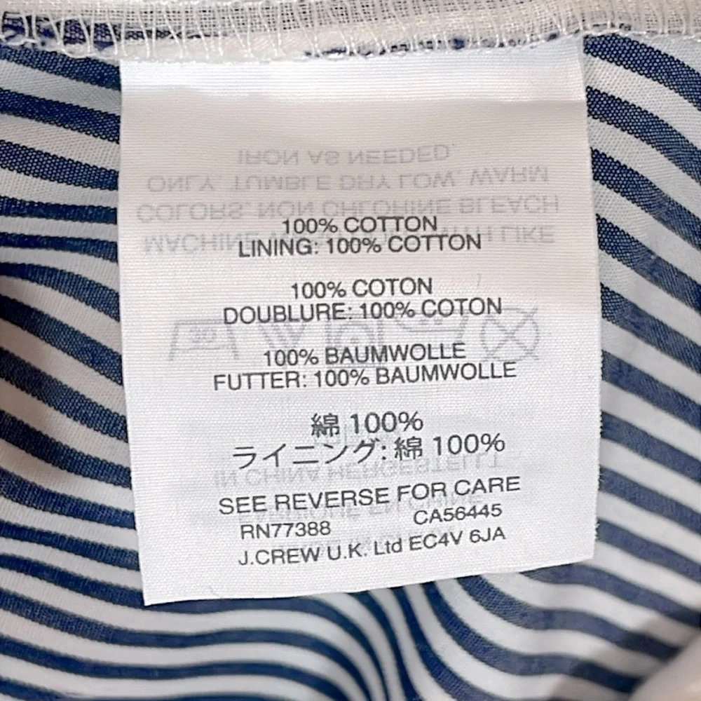 J. Crew Marseille Blue Pinstriped Striped Blue Jumpsuit with Belt size 6